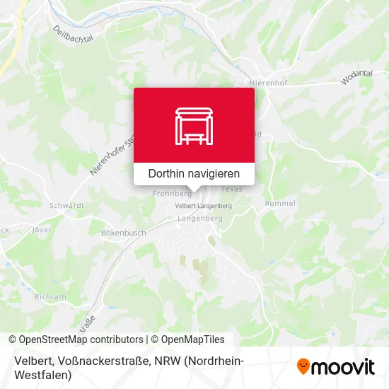 Velbert, Voßnackerstraße Karte