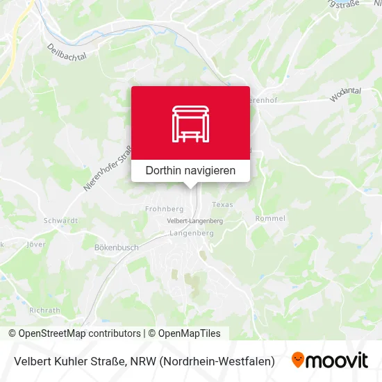Velbert Kuhler Straße Karte