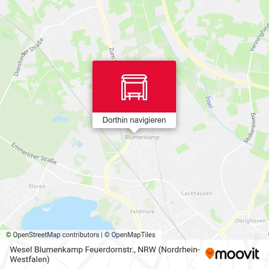 Wesel Blumenkamp Feuerdornstr. Karte