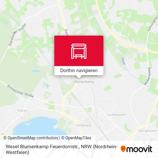 Wesel Blumenkamp Feuerdornstr. Karte