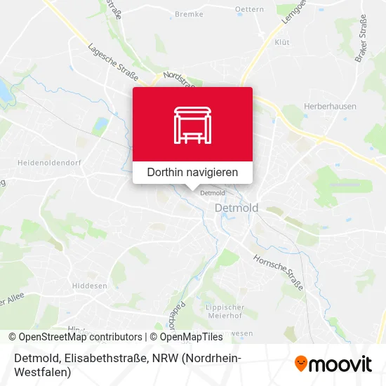 Detmold, Elisabethstraße Karte