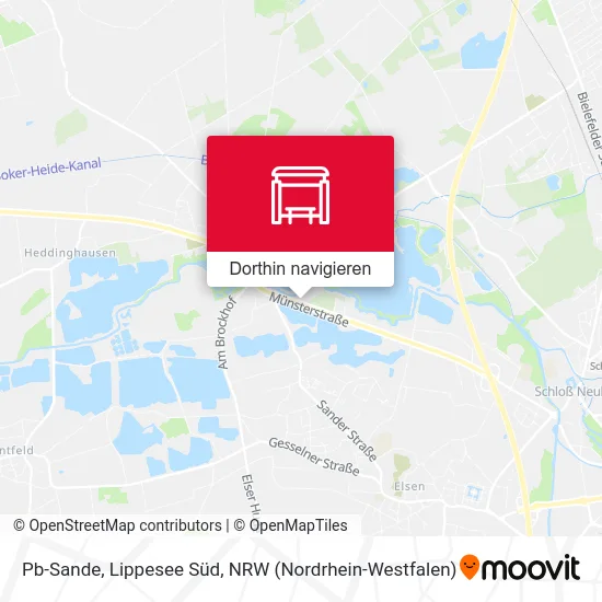 Pb-Sande, Lippesee Süd Karte