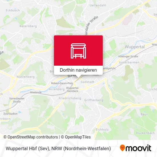 Wuppertal Hbf (Sev) Karte