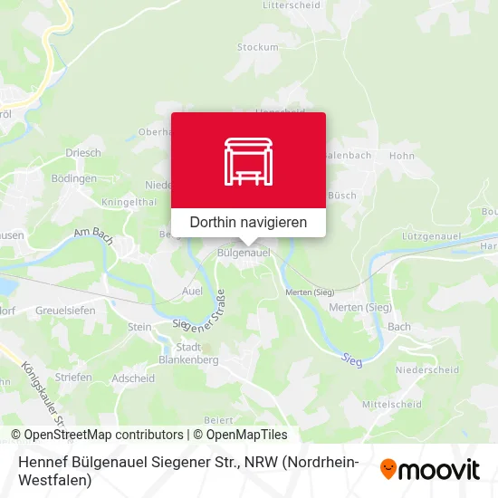 Hennef Bülgenauel Siegener Str. Karte