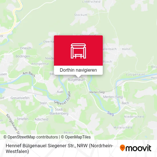 Hennef Bülgenauel Siegener Str. Karte