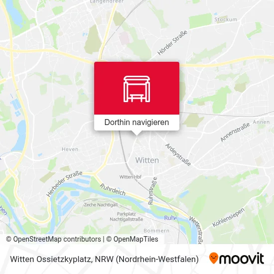 Witten Ossietzkyplatz Karte