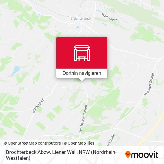 Brochterbeck,Abzw. Liener Wall Karte