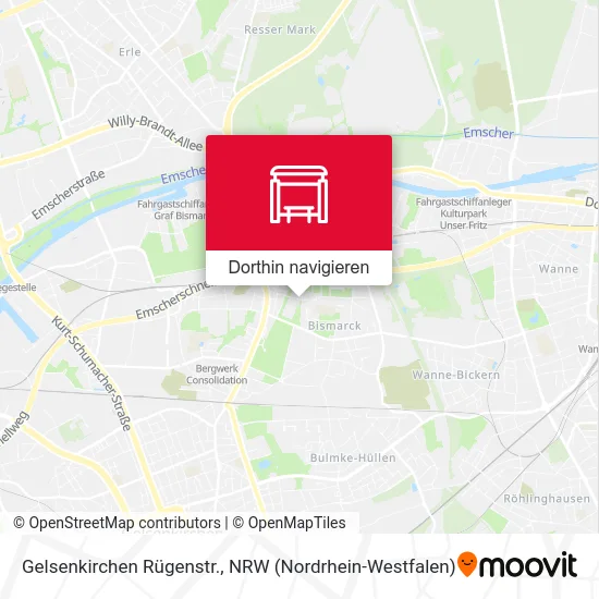 Gelsenkirchen Rügenstr. Karte