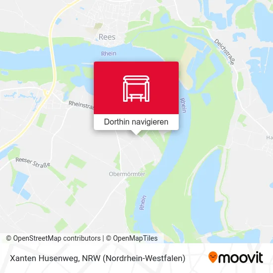Xanten  Husenweg Karte