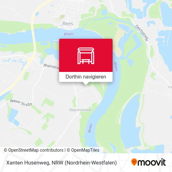 Xanten  Husenweg Karte