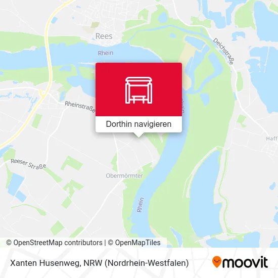 Xanten  Husenweg Karte