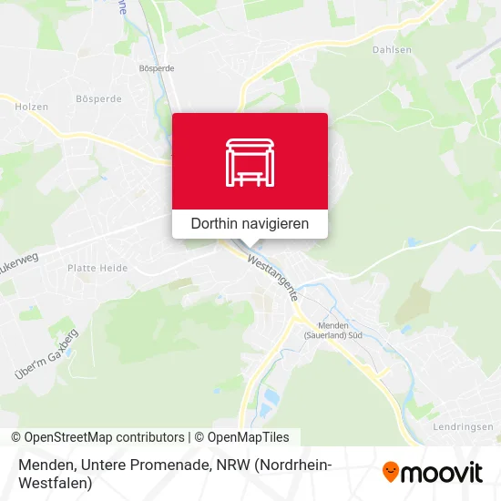 Menden, Untere Promenade Karte