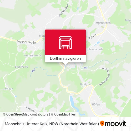 Monschau, Unterer Kalk Karte