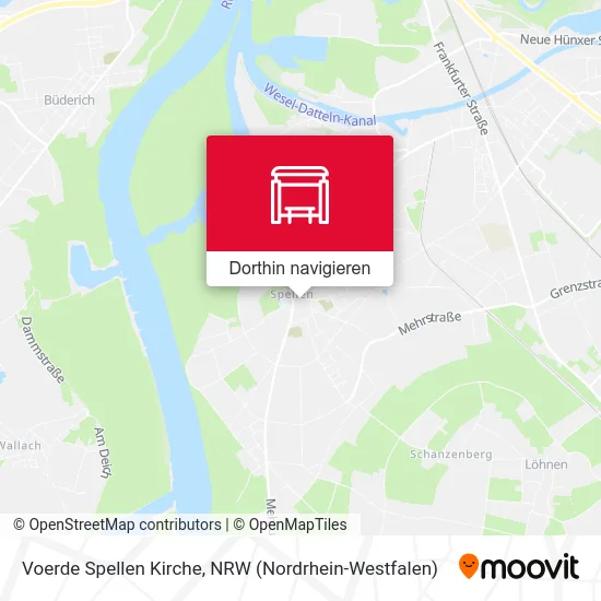 Voerde Spellen Kirche Karte