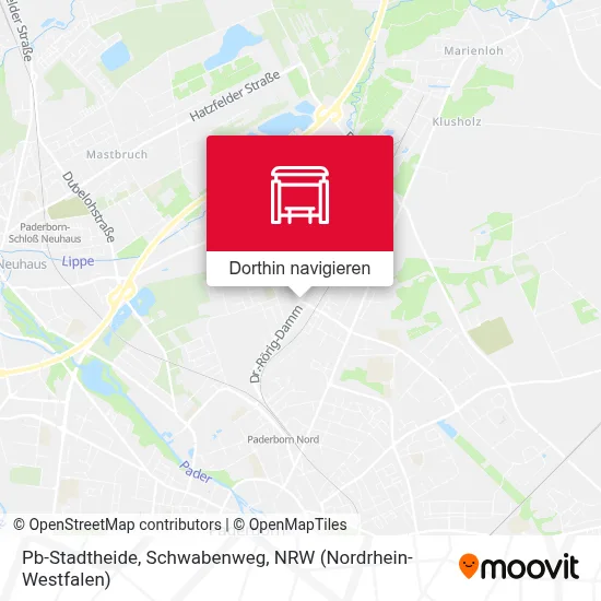 Pb-Stadtheide, Schwabenweg Karte