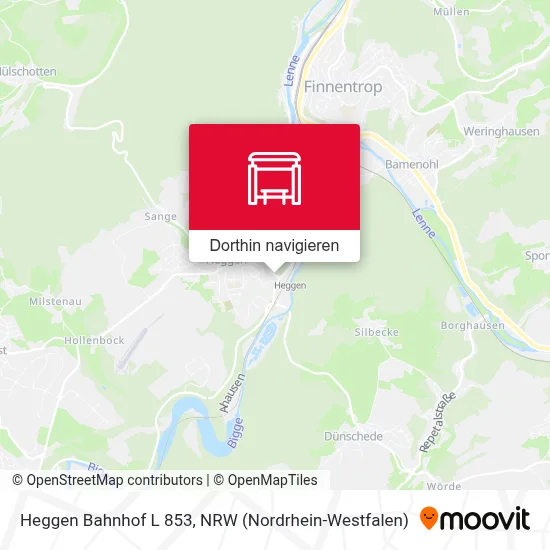 Heggen Bahnhof L 853 Karte