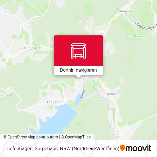 Tiefenhagen, Sorpehaus Karte