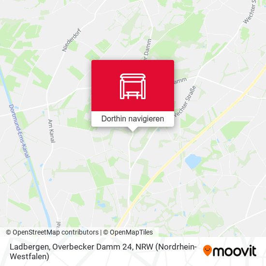 Ladbergen, Overbecker Damm 24 Karte