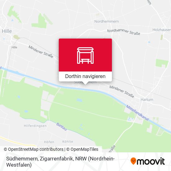 Südhemmern, Zigarrenfabrik Karte