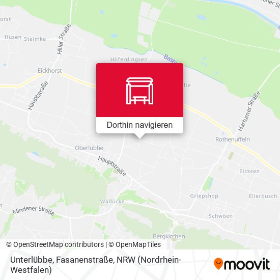 Unterlübbe, Fasanenstraße Karte