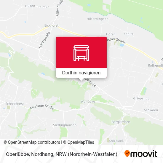 Oberlübbe, Nordhang Karte