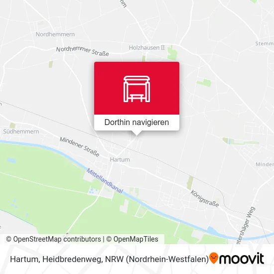 Hartum, Heidbredenweg Karte