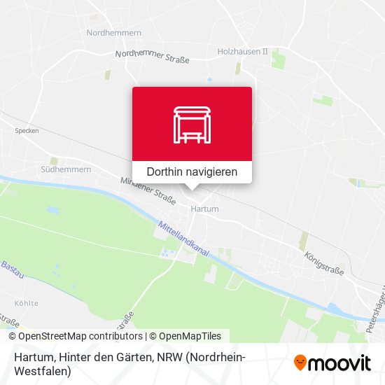Hartum, Hinter den Gärten Karte