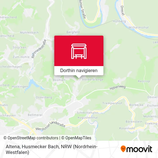 Altena, Husmecker Bach Karte