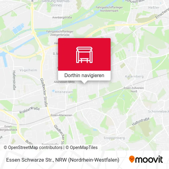 Essen Schwarze Str. Karte