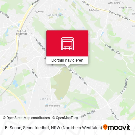 Bi-Senne, Sennefriedhof Karte