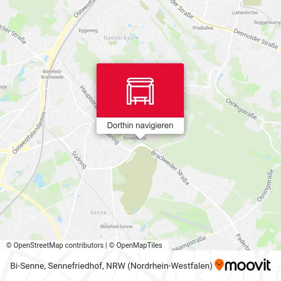 Bi-Senne, Sennefriedhof Karte