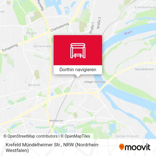Krefeld Mündelheimer Str. Karte