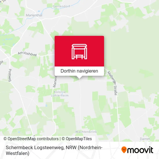 Schermbeck Logsteenweg Karte