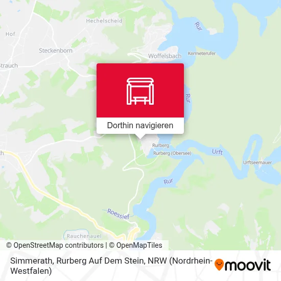 Simmerath, Rurberg Auf Dem Stein Karte