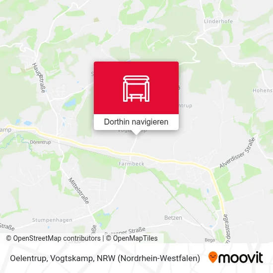 Oelentrup, Vogtskamp Karte