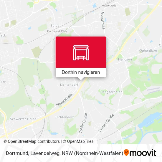 Dortmund, Lavendelweg Karte
