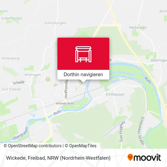 Wickede, Freibad Karte