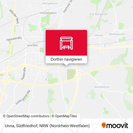 Unna, Südfriedhof Karte