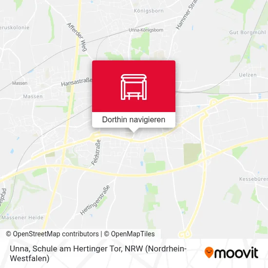 Unna, Schule am Hertinger Tor Karte