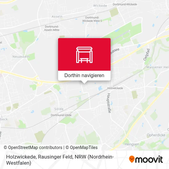 Holzwickede, Rausinger Feld Karte