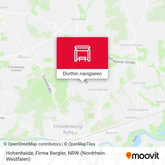 Hohenheide, Firma Bergler Karte