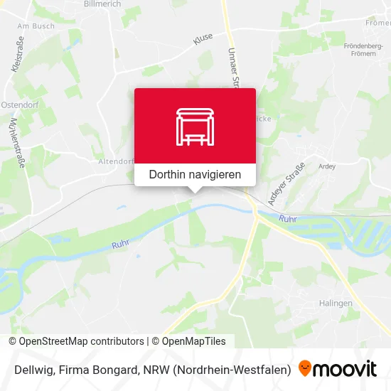 Dellwig, Firma Bongard Karte