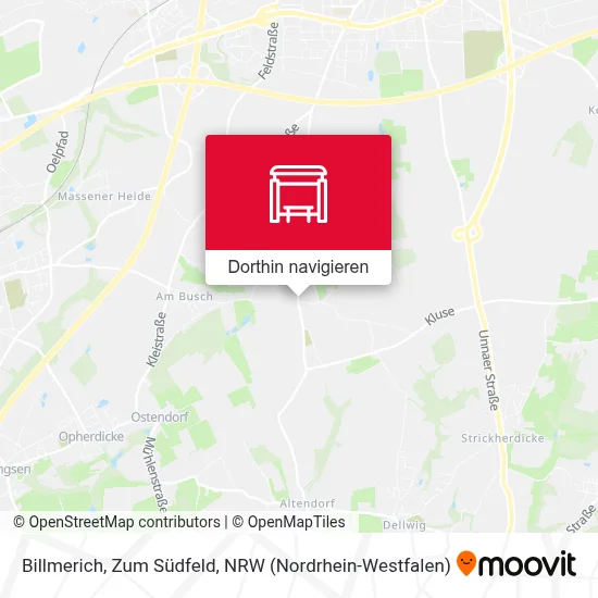 Billmerich, Zum Südfeld Karte