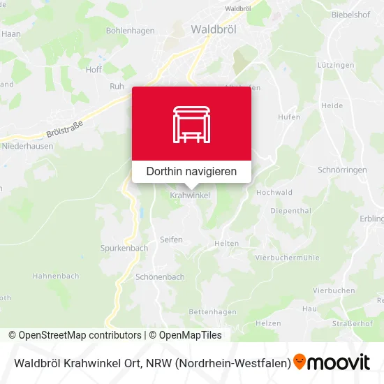 Waldbröl Krahwinkel Ort Karte