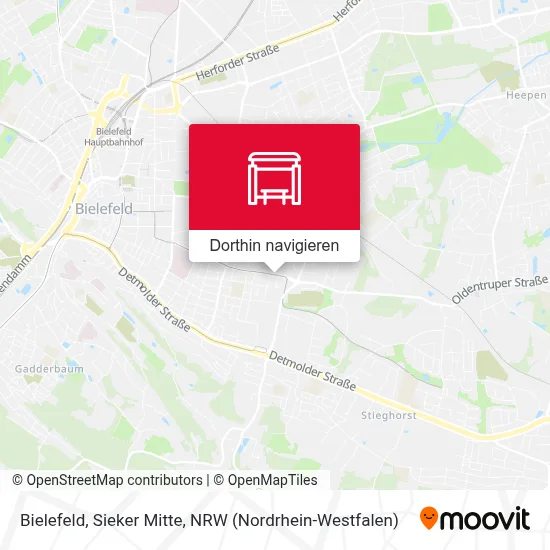 Bielefeld, Sieker Mitte Karte