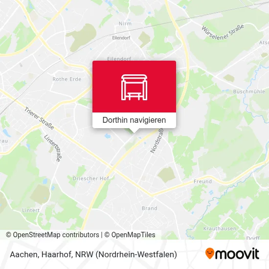 Aachen, Haarhof Karte