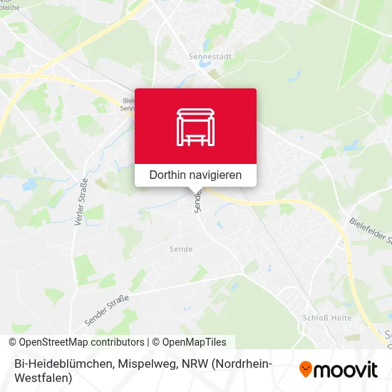 Bi-Heideblümchen, Mispelweg Karte