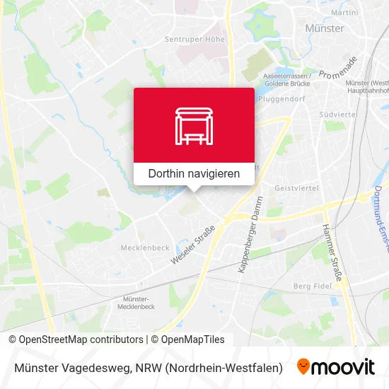 Münster Vagedesweg Karte