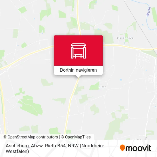 Ascheberg,  Abzw. Rieth B54 Karte