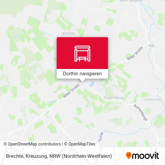 Brechte, Kreuzung Karte